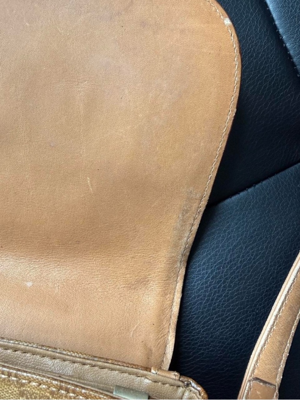 Celine Tan Leather Interior Shoulder Bag - Picture 5 of 8